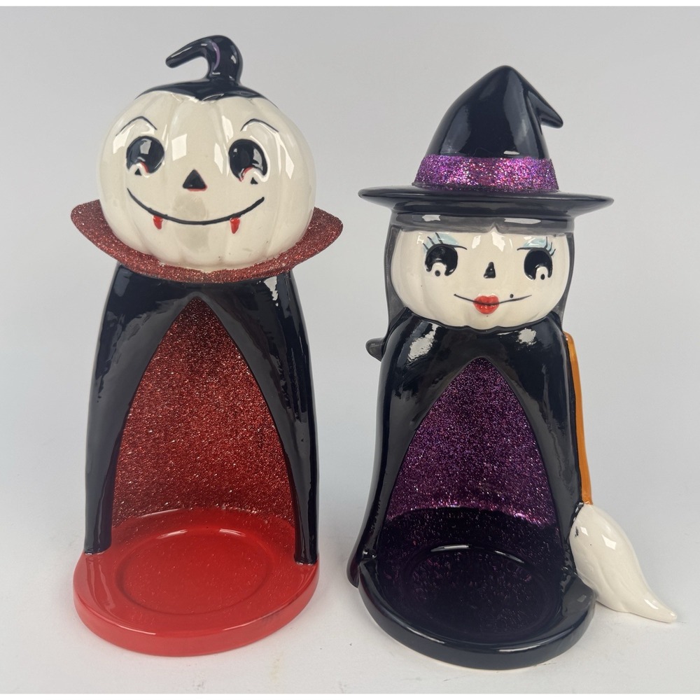 Bath & Body Works Vampire & Witch 2016 Candle VotiveHolder Halloween Table Decor